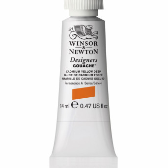 Farba gwasz Designers Gouache - Winsor & Newton - Cadmium Yellow Deep, 14 ml