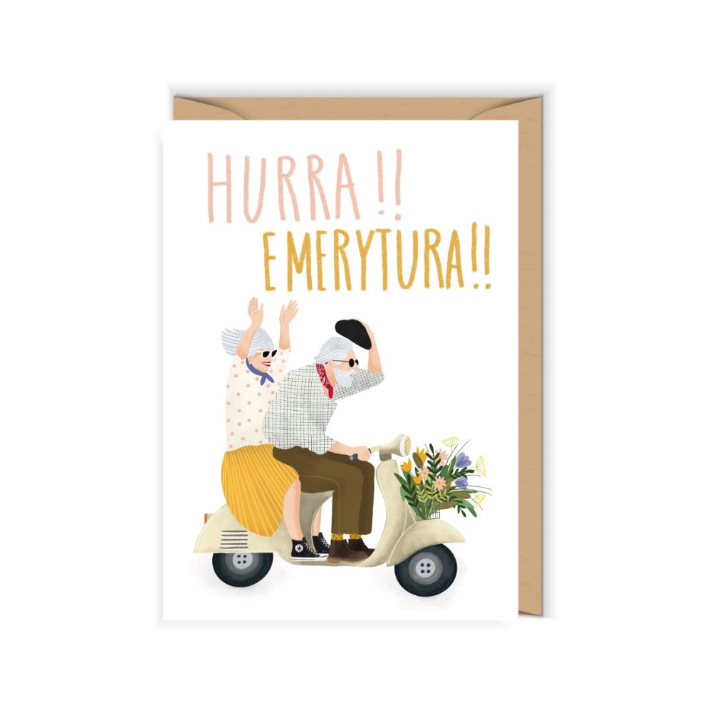 Greeting card 12 x 17 cm - Cudowianki - Retirement