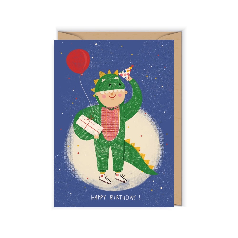 Kartka okolicznościowa 12 x 17 cm - Cudowianki - Urodzinowy Dino