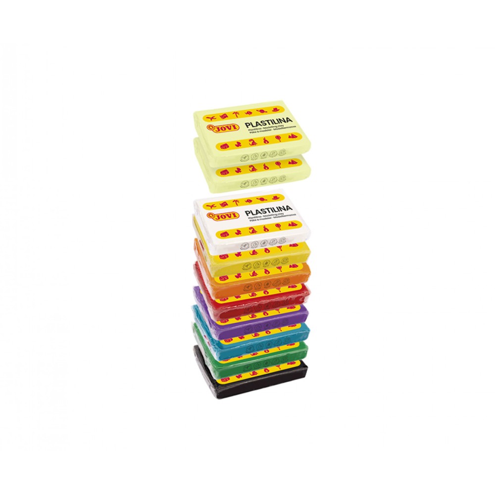 Plastelina z kolorami świecącymi w ciemności - Jovi - 10 x 50 g