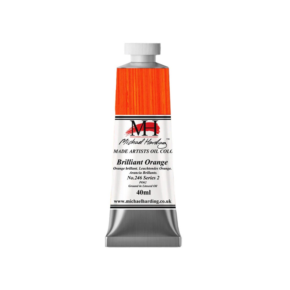 Oil paint - Michael Harding - 246, Brilliant Orange, 40 ml