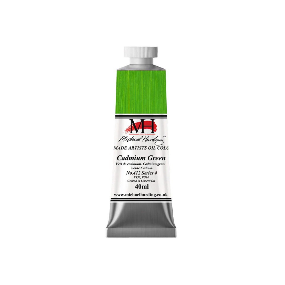 Oil paint - Michael Harding - 412, Cadmium Green, 40 ml