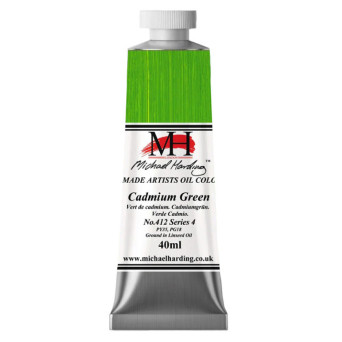 Oil paint - Michael Harding - 412, Cadmium Green, 40 ml