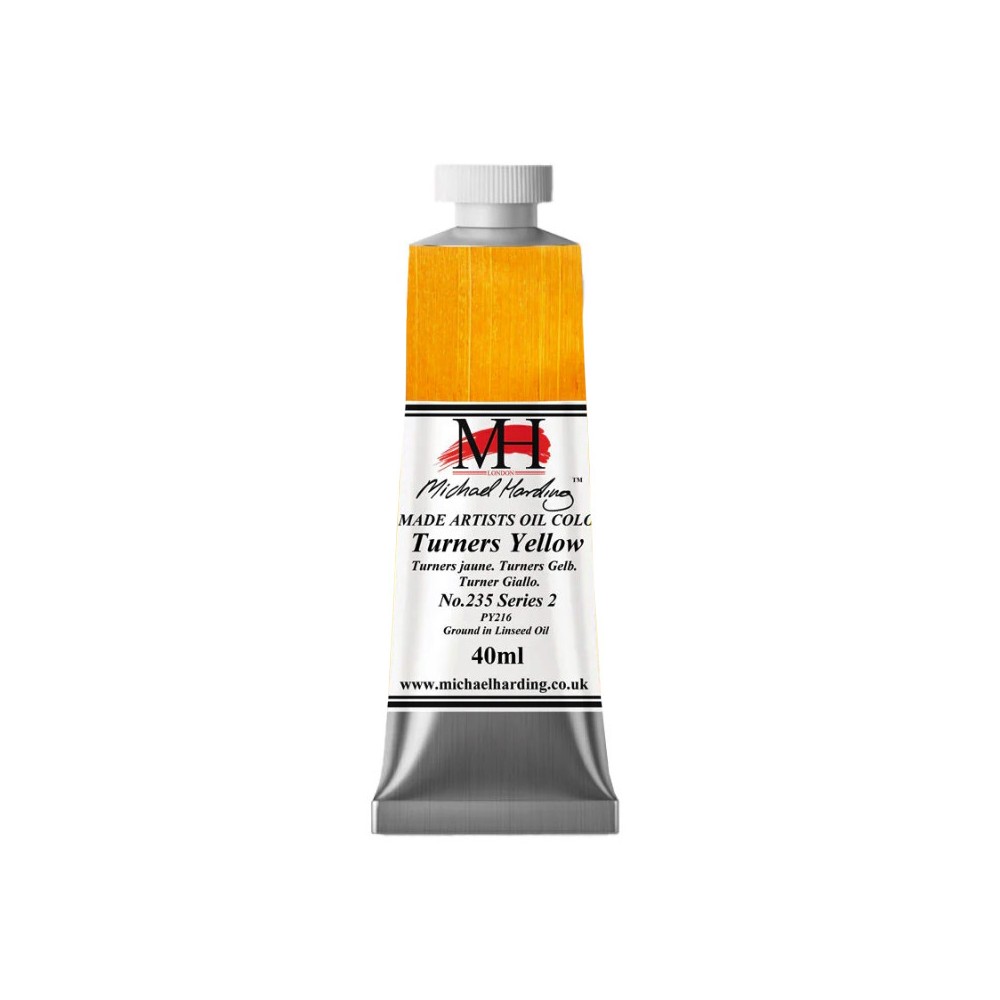 Oil paint - Michael Harding - 235, Turner’s Yellow, 40 ml