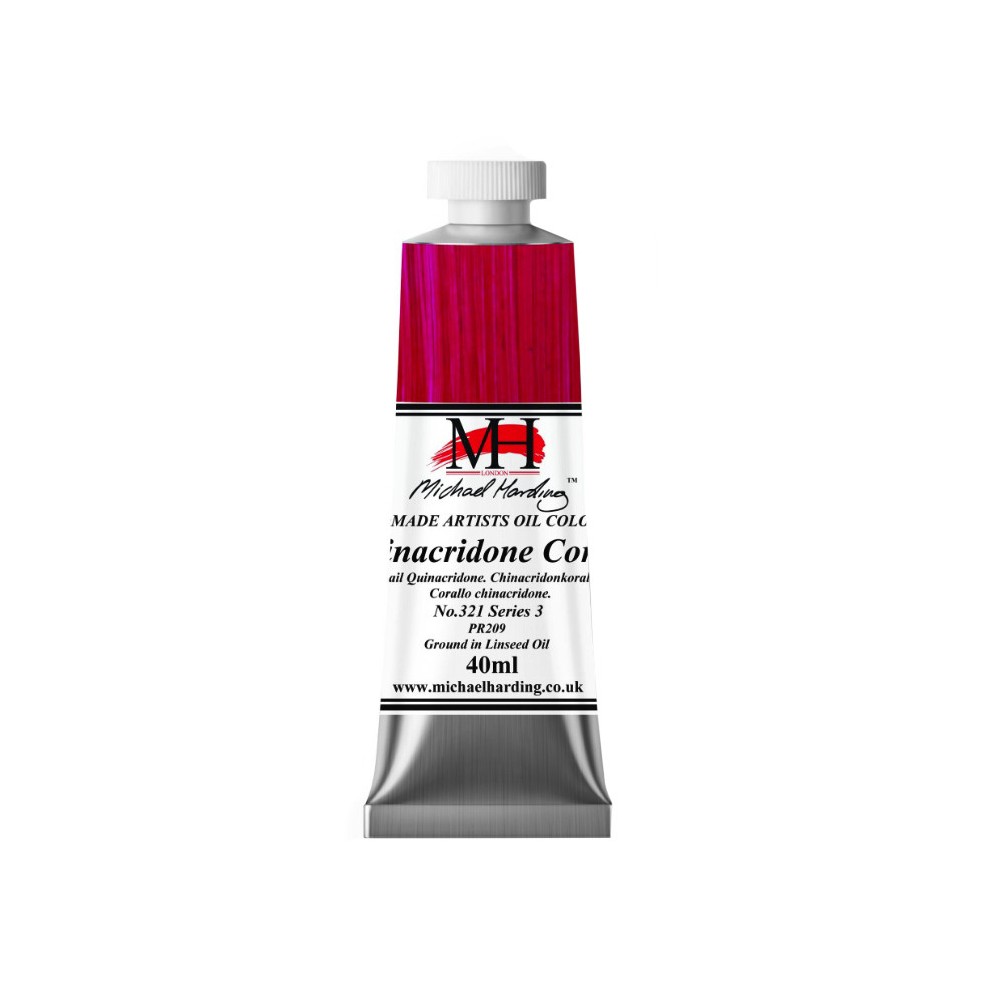 Farba olejna - Michael Harding - 321, Quinacridone Coral, 40 ml
