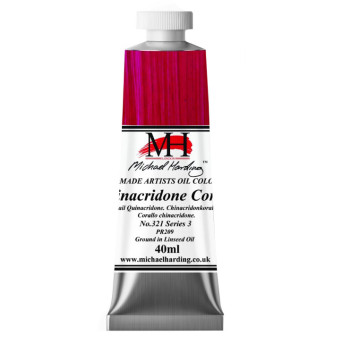 Farba olejna - Michael Harding - 321, Quinacridone Coral, 40 ml