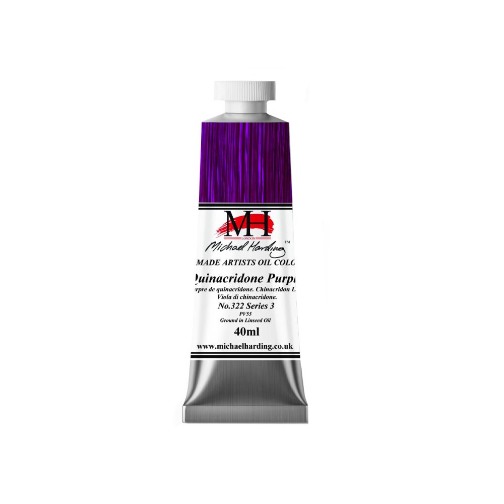 Farba olejna - Michael Harding - 322, Quinacridone Purple, 40 ml