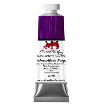 Farba olejna - Michael Harding - 322, Quinacridone Purple, 40 ml