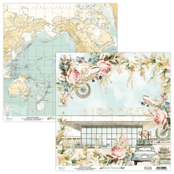 Scrapbooking paper 30,5 x 30,5 cm - Mintay - Bon Voyage 03