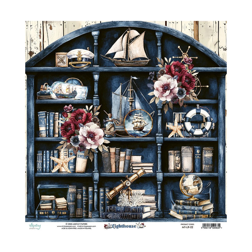 Scrapbooking paper 30,5 x 30,5 cm - Mintay - Lighthouse 02