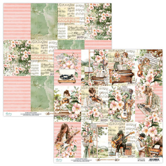 Scrapbooking paper 30,5 x 30,5 cm - Mintay - Music Garden 06