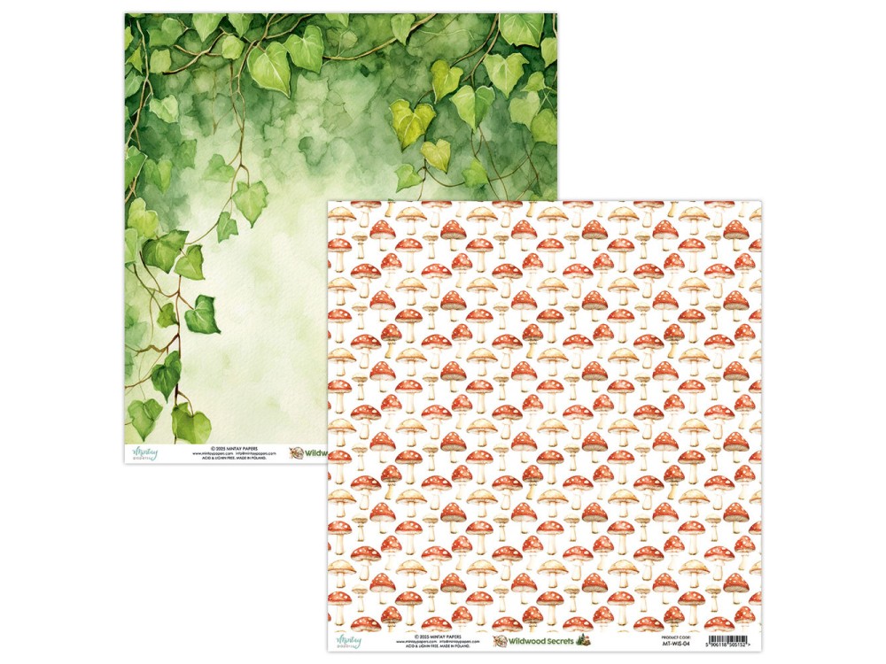 Scrapbooking paper 30,5 x 30,5 cm - Mintay - Wildwood Secrets 04