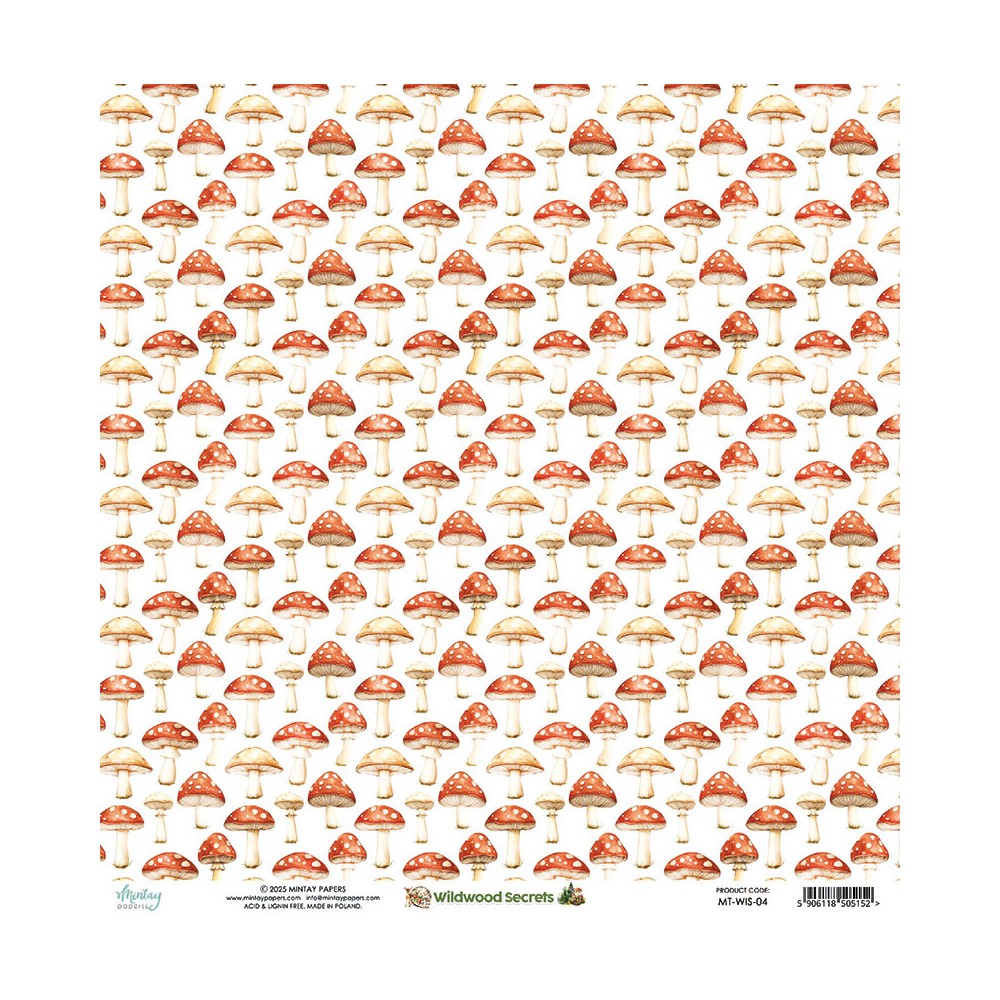 Papier do scrapbookingu 30,5 x 30,5 cm - Mintay - Wildwood Secrets 04