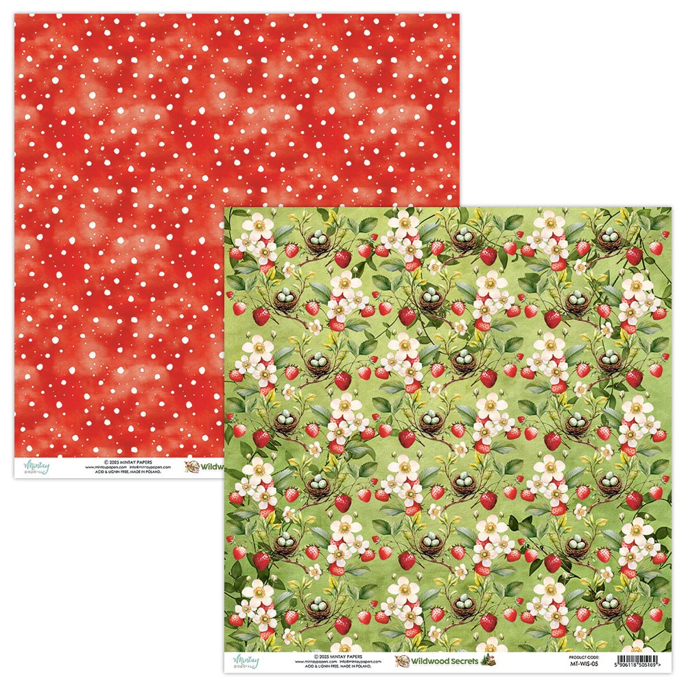 Set of scrapbooking papers 30,5 x 30,5 cm - Mintay - Wildwood Secrets