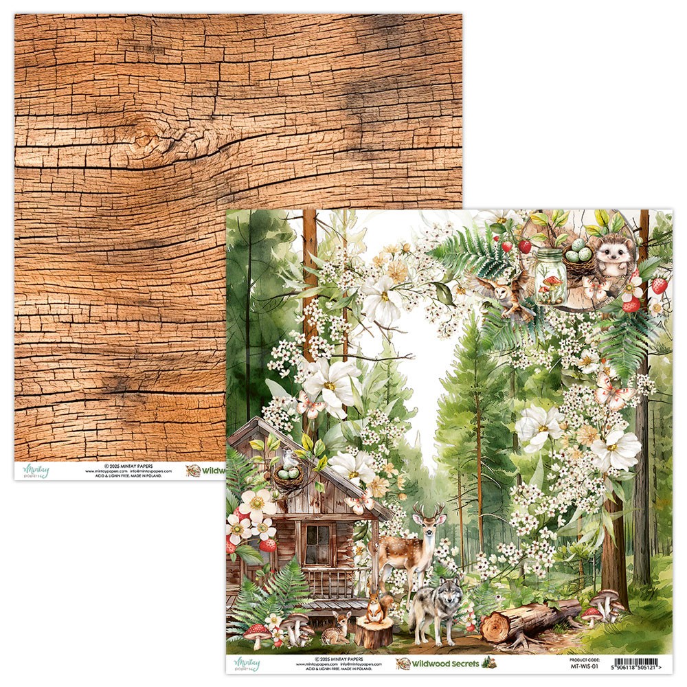 Zestaw papierów do scrapbookingu 30,5 x 30,5 cm - Mintay - Wildwood Secrets