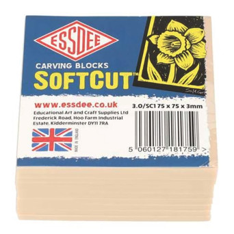 Printmakers Craving Blocks SoftCut - Essdee - 75 x 75 x 3 mm, 10 pcs.