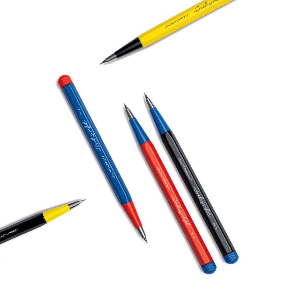 Drehgriffel Nr.2 Bauhaus pencil - Leuchtturm1917 - Lemon/Black, 0,7 mm, HB