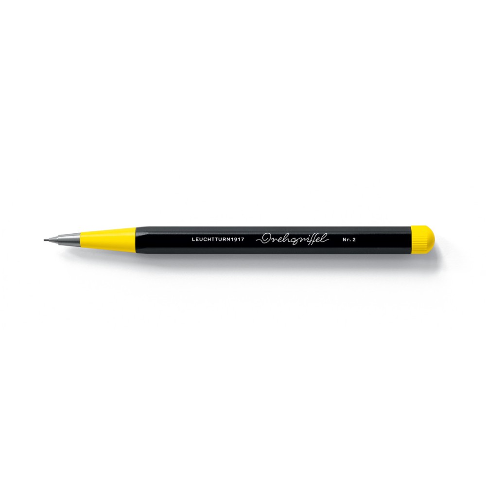 Drehgriffel Nr.2 Bauhaus pencil - Leuchtturm1917 - Black/Lemon, 0,7 mm, HB