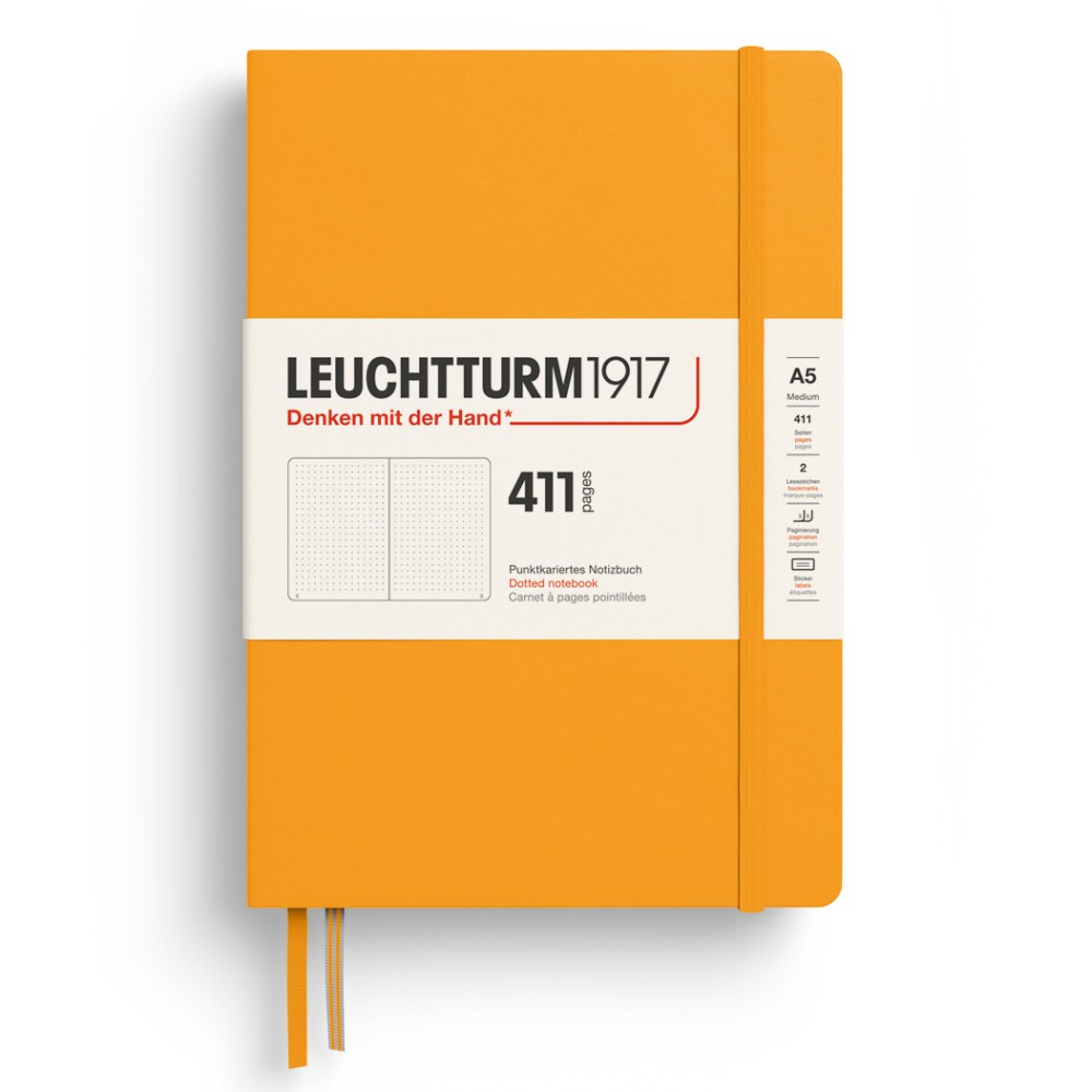 Dotted Notebook 411 A5 - Leuchtturm1917 - Rising Sun, hardcover, 80g/m2