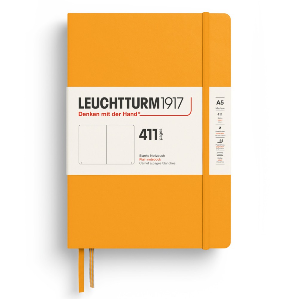 Notatnik 411 gładki A5 - Leuchtturm1917 - Rising Sun, twarda okładka