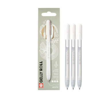Set of Gelly Roll Classic Gel pens - Sakura - White, 0,40 mm, 3 pcs.