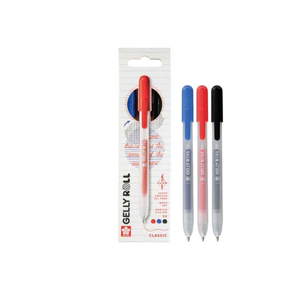Set of Gelly Roll Classic Gel pens - Sakura - 0,40 mm, 3 pcs.