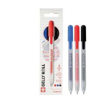Set of Gelly Roll Classic Gel pens - Sakura - 0,40 mm, 3 pcs.