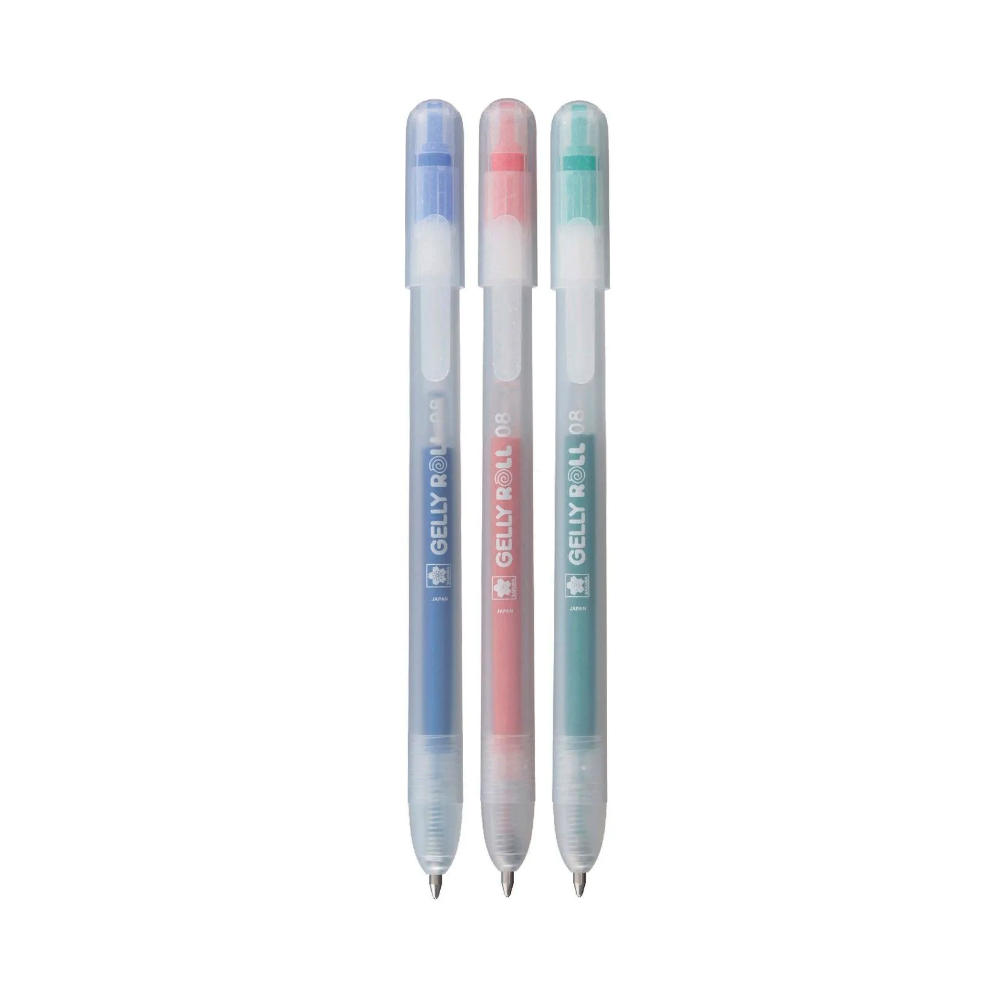 Zestaw długopisów żelowych Gelly Roll Stardust 3A - Sakura - 0,45 mm, 3 szt.