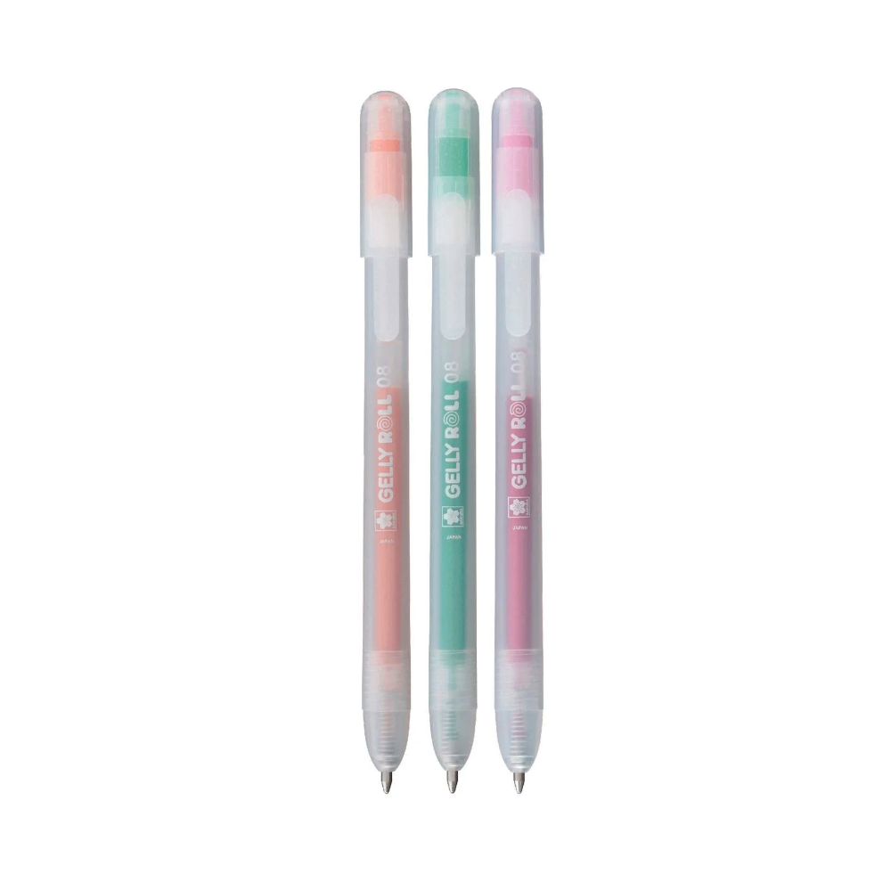 Zestaw długopisów żelowych Gelly Roll Stardust 3B - Sakura - 0,45 mm, 3 szt.