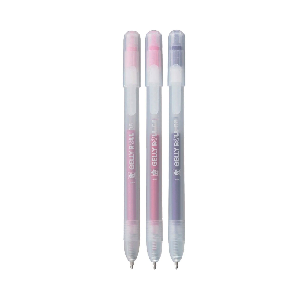 Zestaw długopisów żelowych Gelly Roll Stardust 3C - Sakura - 0,45 mm, 3 szt.