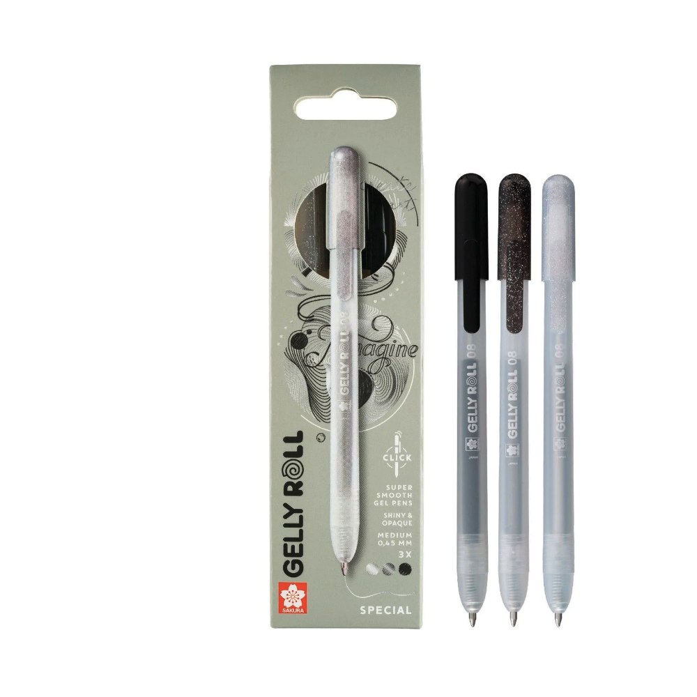 Zestaw długopisów żelowych Gelly Roll Special 3B - Sakura - 0,45 mm, 3 szt.