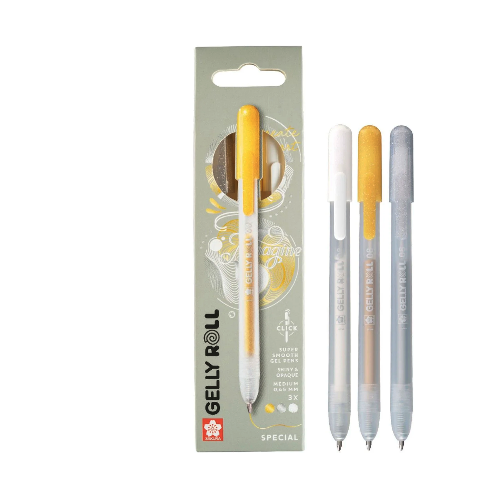 Zestaw długopisów żelowych Gelly Roll Special 3A - Sakura - 0,45 mm, 3 szt.