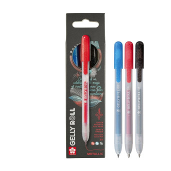 Set of Gelly Roll Metallic pens 3A - Sakura - 0,45 m, 3 pcs.