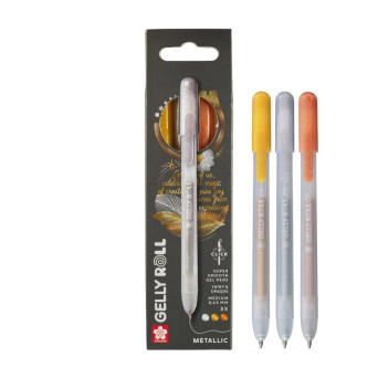 Set of Gelly Roll Metallic pens 3B - Sakura - 0,45 m, 3 pcs.