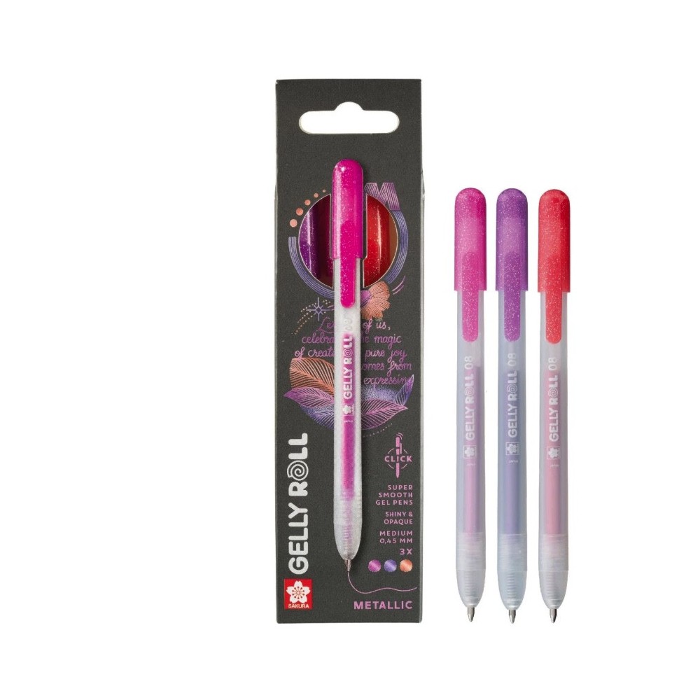 Set of Gelly Roll Metallic pens 3C - Sakura - 0,45 m, 3 pcs.