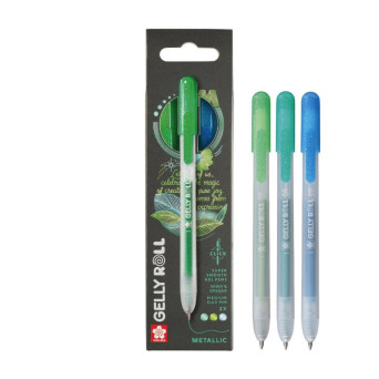 Set of Gelly Roll Metallic pens 3D - Sakura - 0,45 m, 3 pcs.