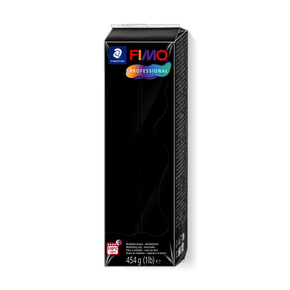 Masa termoutwardzalna Fimo Professional - Staedtler - czarna, 454 g