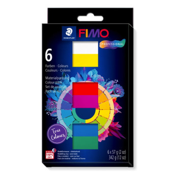 Zestaw masy termoutwardzalnej Fimo Professional True Colors - Staedtler - 6 x 57 g