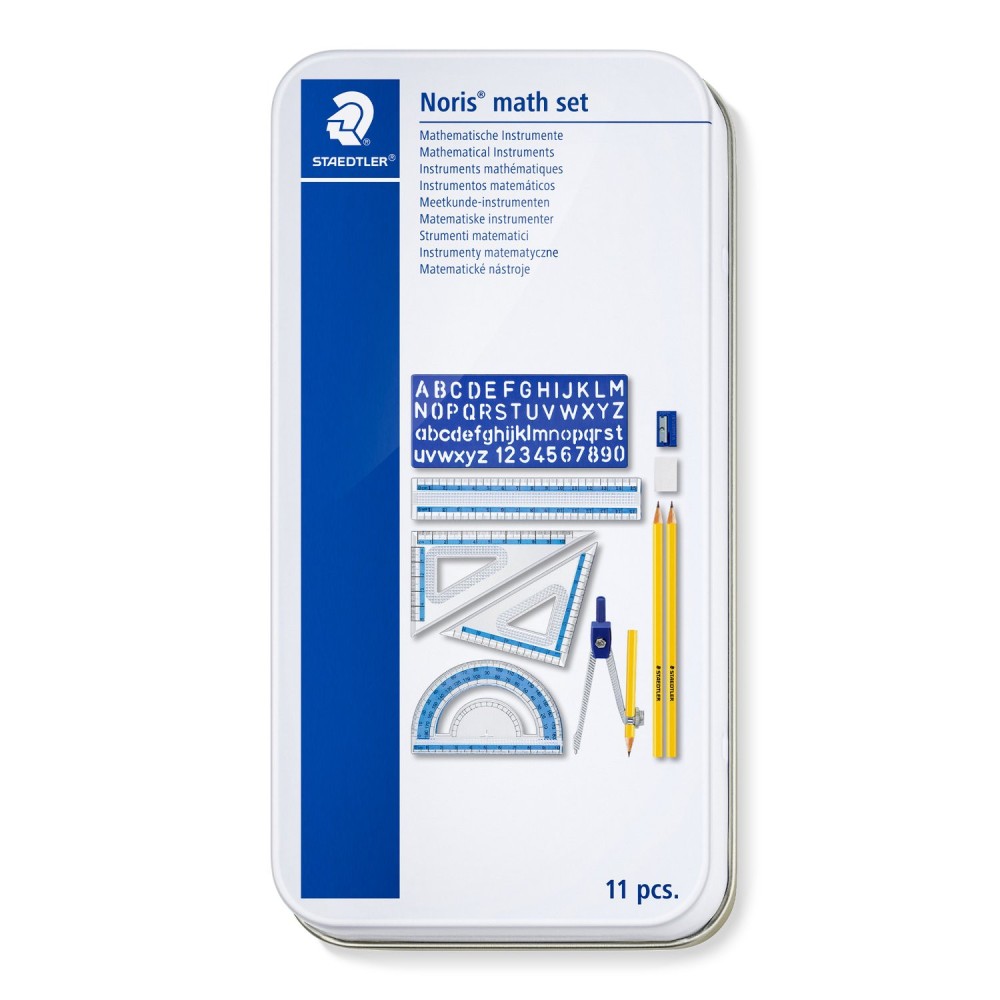 Zestaw geometryczny w metalowym etui - Staedtler - 11 szt.