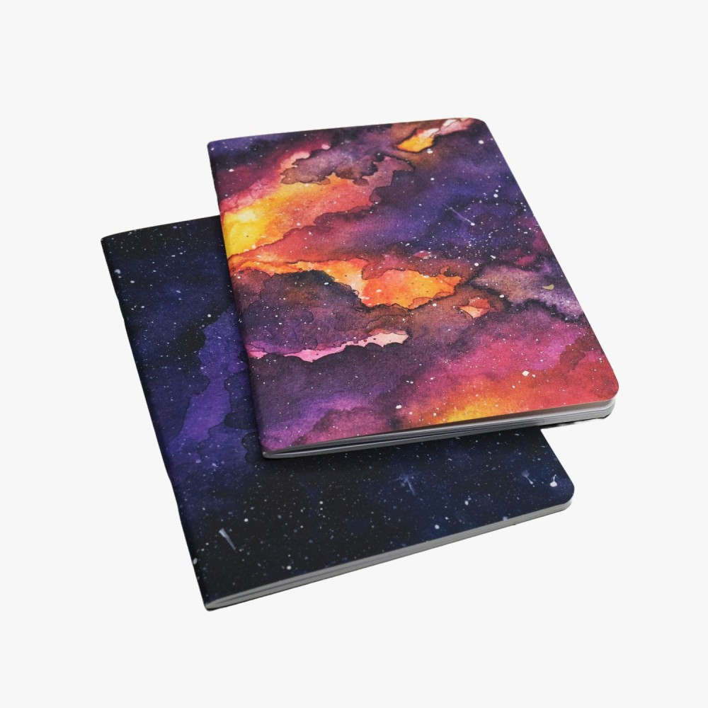Zestaw zeszytów w kropki Sunset i Violet A5 - Devangari - 2 szt.