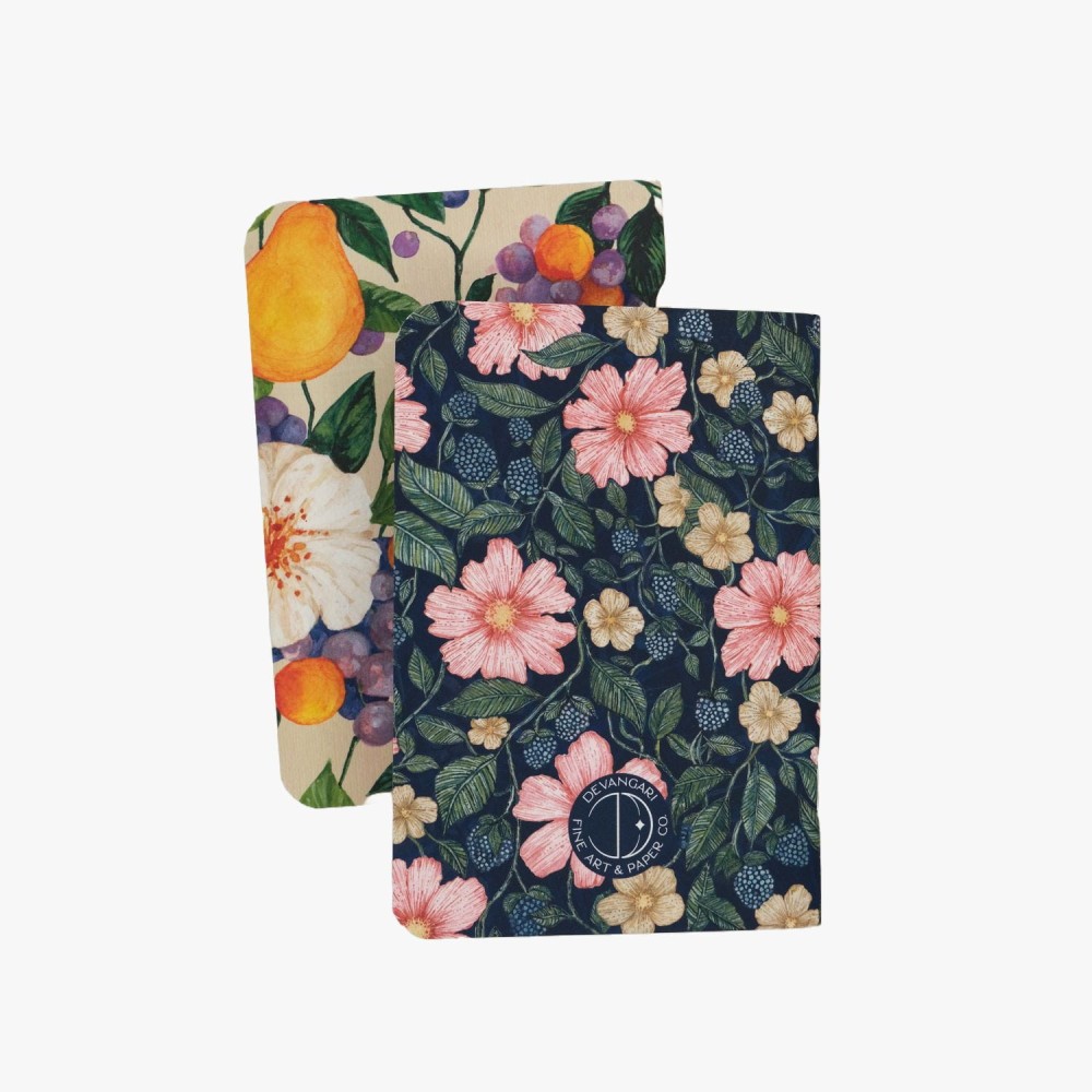Set of mini dotted notebooks Blooming Orchard & Enchanted Garden B7 - Devangari - softcover, 120 g/m2, 2 pcs.
