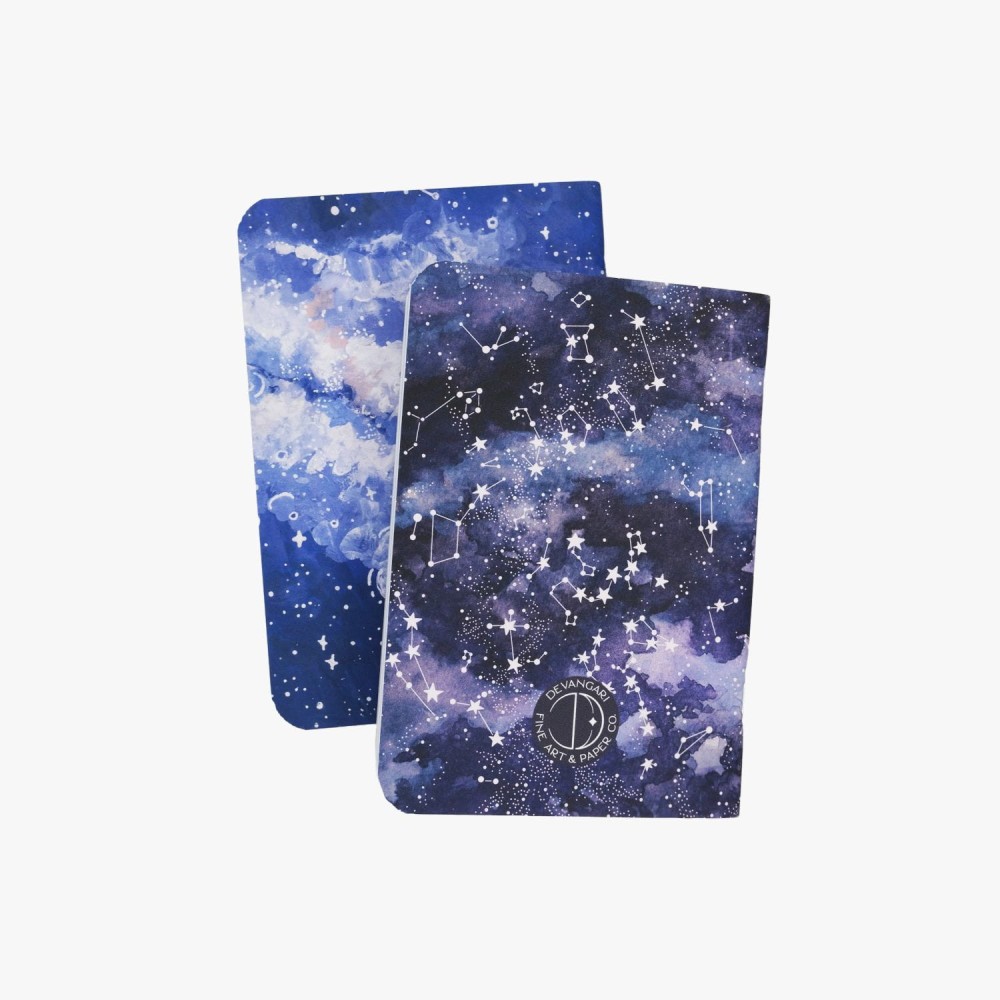 Zestaw mini zeszytów w kropki Night Sky i Milky Way B7 - Devangari - 2 szt.