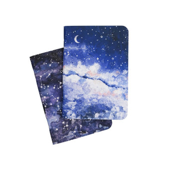 Zestaw mini zeszytów w kropki Night Sky i Milky Way B7 - Devangari - 2 szt.