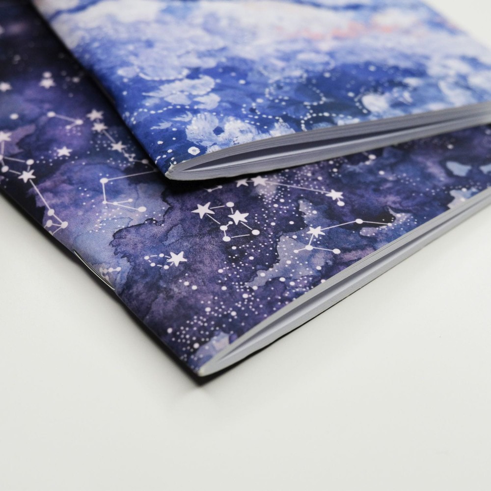 Set of mini dotted notebooks Night Sky i Milky Way B7 - Devangari - softcover, 120 g/m2, 2 pcs.