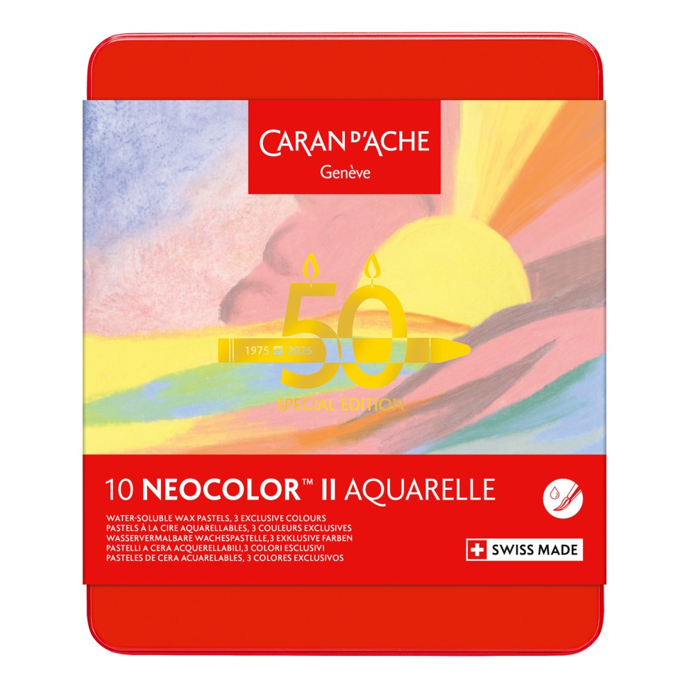 Neocolor II Pastel water-soluble wax pencils set - Caran d'Ache - 10 pcs.