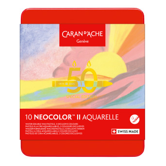Neocolor II Pastel water-soluble wax pencils set - Caran d'Ache - 10 pcs.