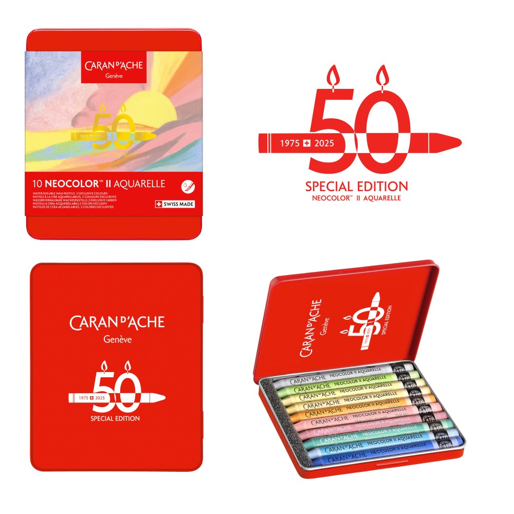 Neocolor II Pastel water-soluble wax pencils set - Caran d'Ache - 10 pcs.