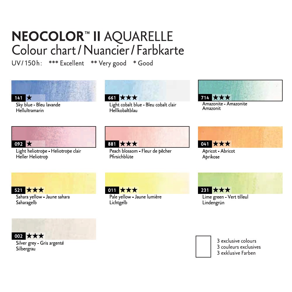Zestaw pasteli akwarelowych Neocolor II Pastel - Caran d'Ache - 10 szt.