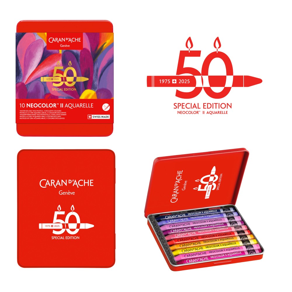 Neocolor II Pop water-soluble wax pencils set - Caran d'Ache - 10 pcs.
