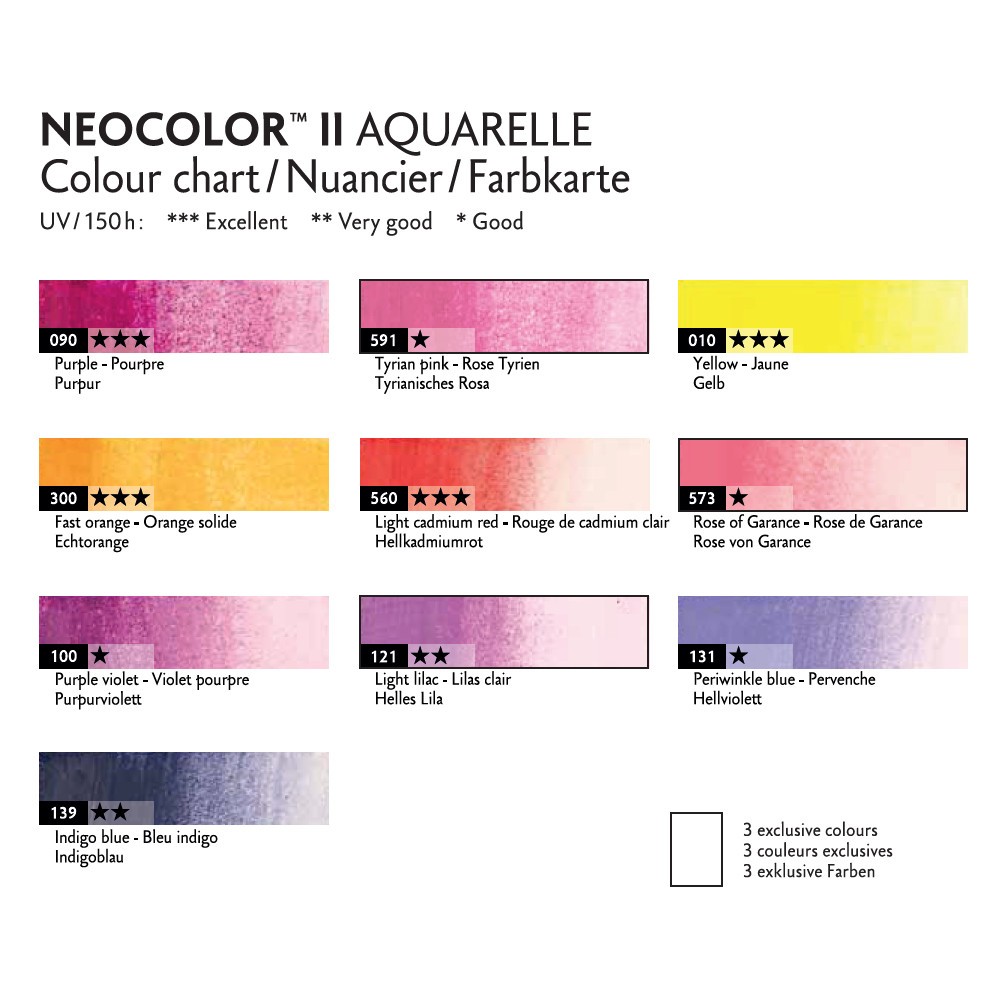 Neocolor II Pop water-soluble wax pencils set - Caran d'Ache - 10 pcs.